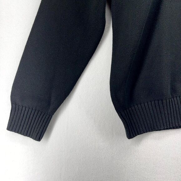 IZOD 5GG Fair Isle Quarterzip Sweater Black Color Mens Size XL NEW - Picture 6 of 10